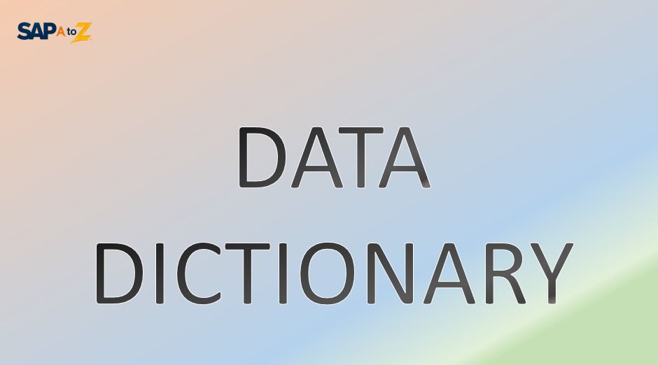 data dictionary