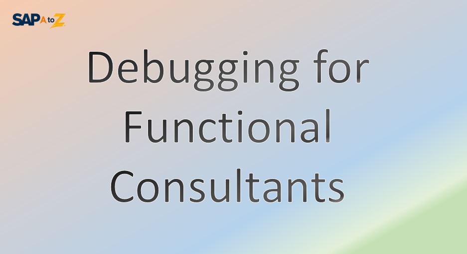 Debugging for functional consultants