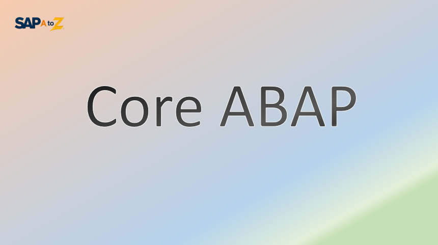 SAP Core abap